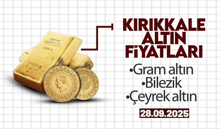 KIRIKKALE’DE BUGÜN ALTIN NE KADAR? 28 Eylül 2025