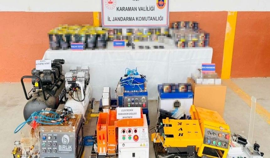 35 bin 100 adet makaron ele geçirildi