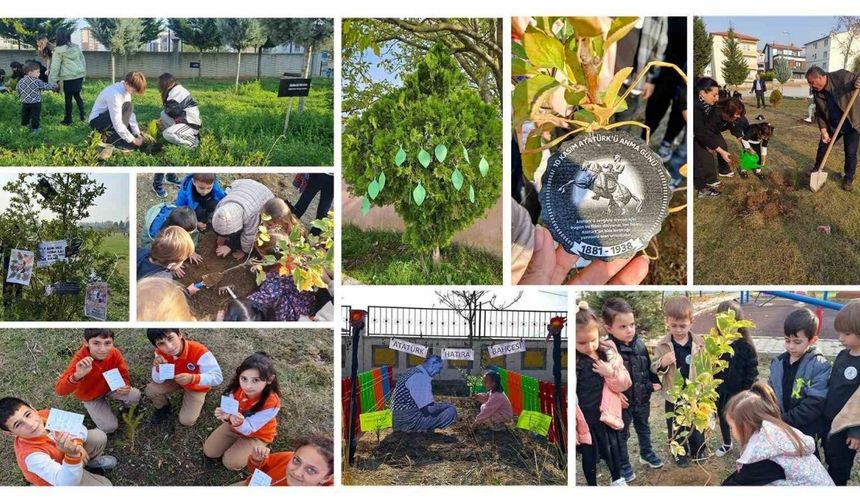 81 ildeki okullarda fidanlar, ‘Atatürk ve Vatan Sevgisi’ mesajlarıyla toprağa bırakıldı