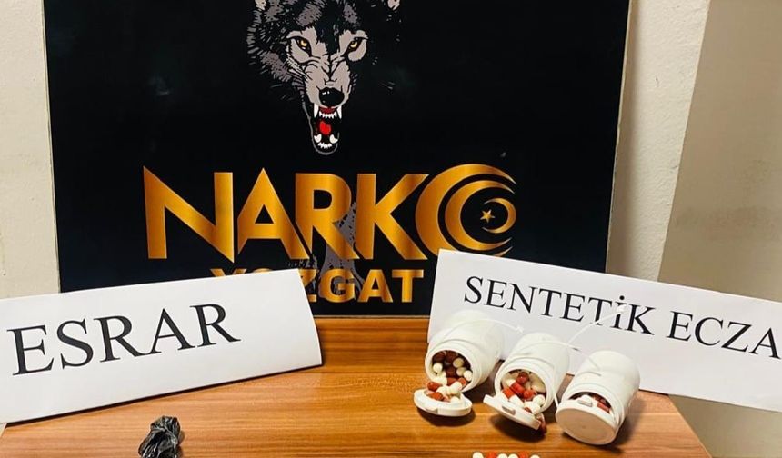 165 adet sentetik ecza maddesi ele geçirildi