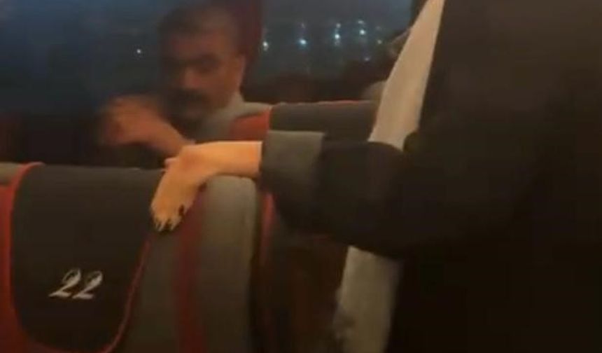 Şehirlerarası yolcu otobüsündeki arıza gerginliği