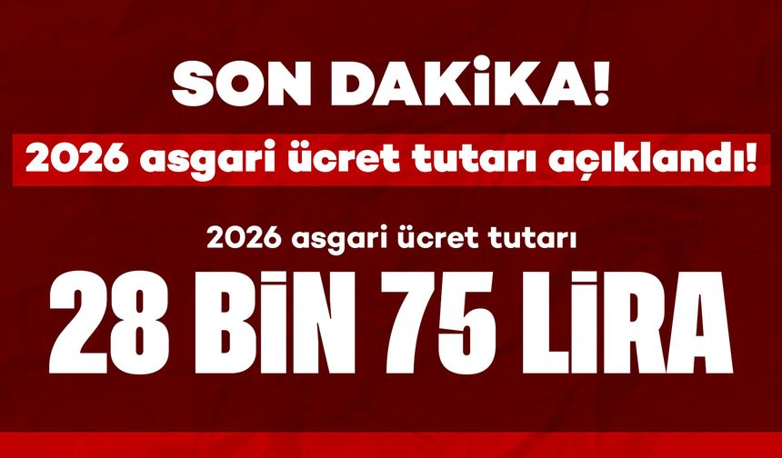 Asgari Ücret 2026 İçin Belli Oldu: Net 28 Bin 75 TL