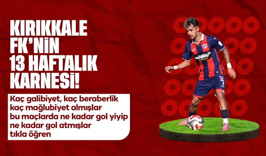 Kırıkkale FK’nin ilk 13 haftalık karnesi!