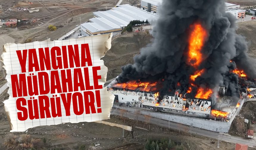 Kırıkkale'deki kimya fabrikasındaki yangına müdahale sürüyor