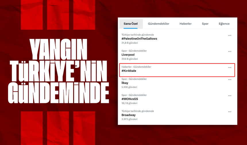 Kırıkkale’deki yangın Türkiye gündemine oturdu! Twitter’da TT oldu!