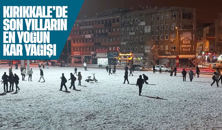 Ulaşımda 43 ilin geçiş güzergahı Kırıkkale'de kar yağışı etkili oldu