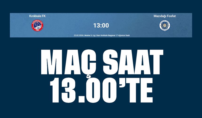 Kırıkkale FK, Mazıdağı Fosfat’ı bugün konuk ediyor