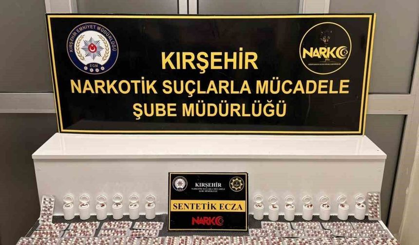 Kırşehir'de polis, bin 387 adet uyuşturucu madde ele geçirdi