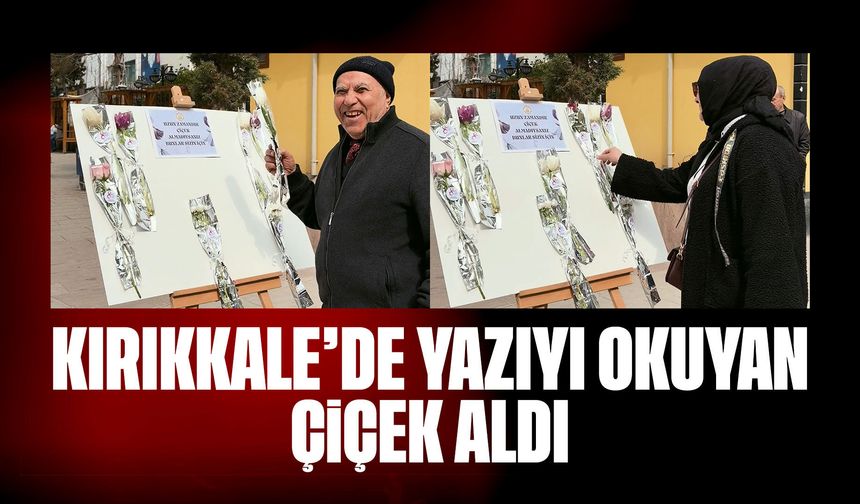 Yazıyı okuyan çiçek aldı: Yaşlı kadın hayatında ilk kez bu mutluluğu yaşadı