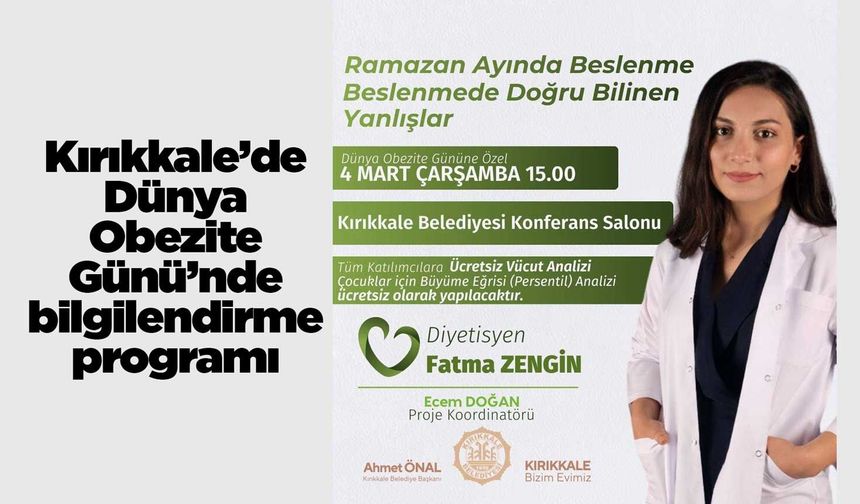 Kırıkkale’de Dünya Obezite Günü’nde bilgilendirme programı