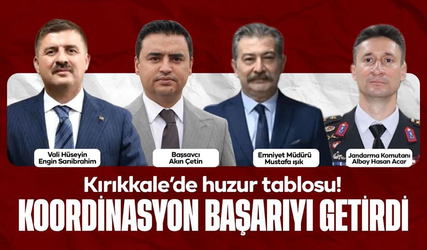 Kırıkkale’de huzur tablosu: Koordinasyon başarıyı getirdi