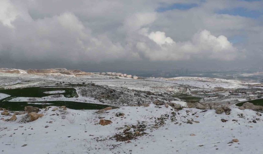 Kar manzaraları dronla görüntülendi