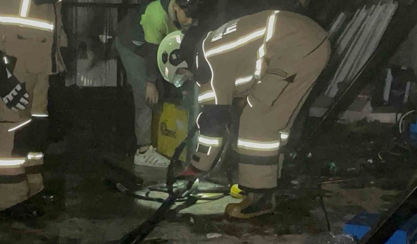 Karaman'da spiral makinesinden çıkan kıvılcımlar yangın çıkardı