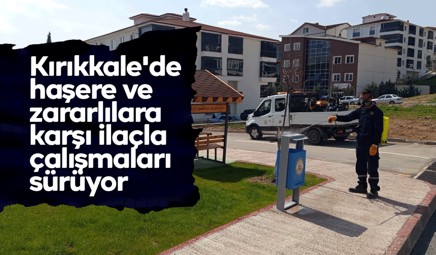 Kırıkkale'de haşere ve zararlılara karşı ilaçla çalışmaları sürüyor