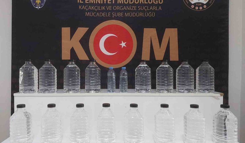Kaçak içki ve etil alkol ele geçirildi