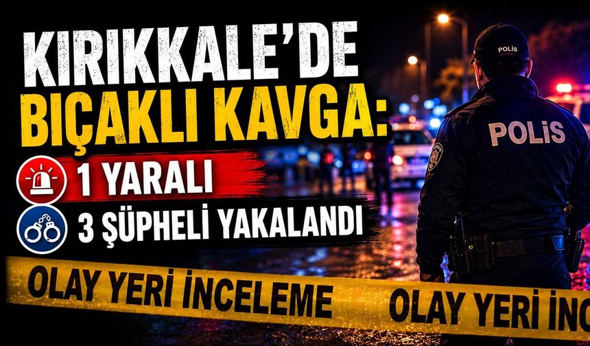 Kırıkkale’de bıçaklı kavga: 1 yaralı, 3 şüpheli yakalandı