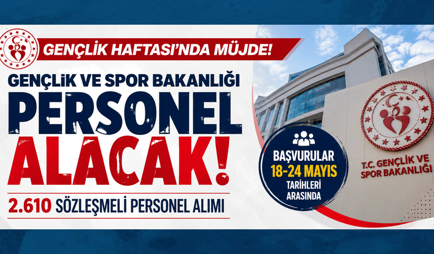 Gençlik ve Spor Bakanlığı 2 bin 610 personel alacak