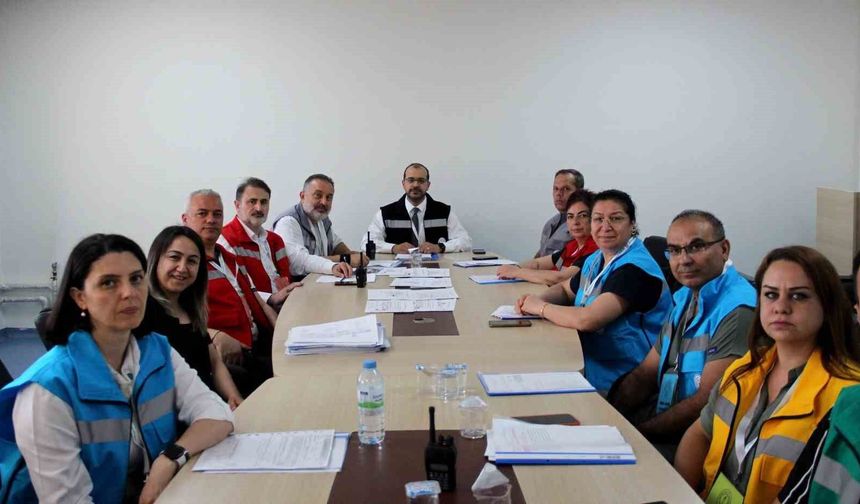 Devlet Hastanesi'nde eş zamanlı tatbikat