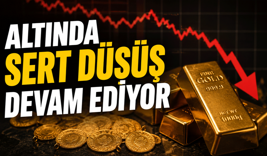 Altında sert düşüş sürüyor