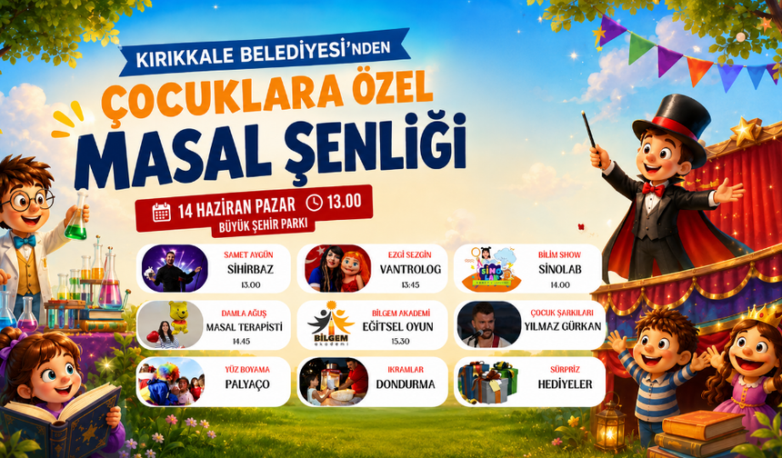 Kırıkkale Belediyesi’nden çocuklara özel Masal Şenliği
