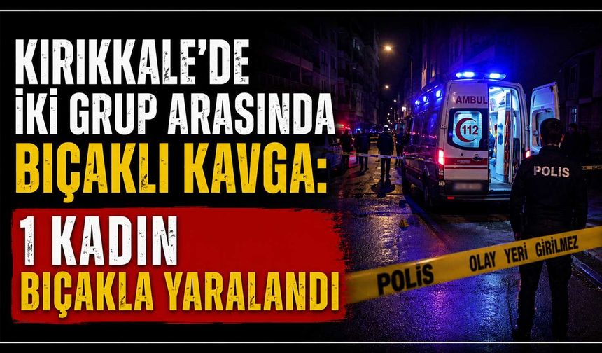 Kırıkkale’de iki grup arasında bıçaklı kavga: 1 kadın bıçakla yaralandı