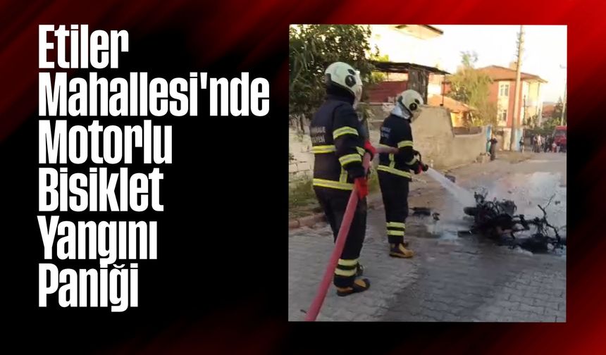 Etiler Mahallesi'nde Motorlu Bisiklet Yangını Paniği