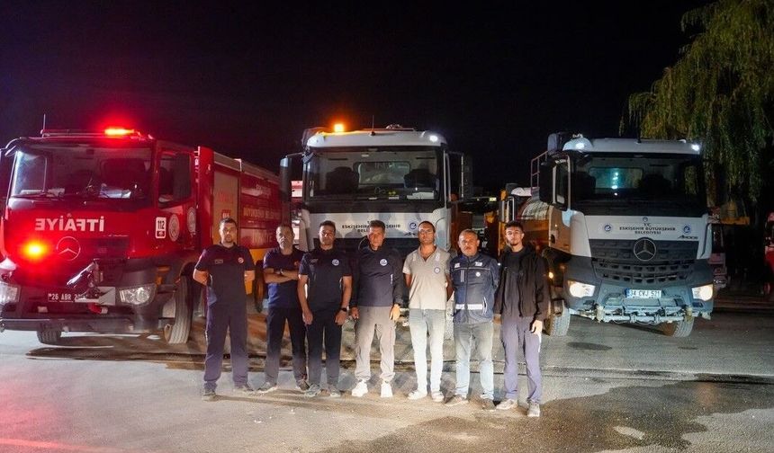 Aydın'daki orman yangınına Eskişehir'den destek