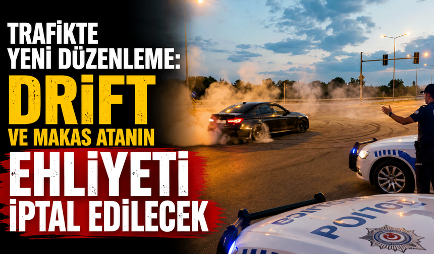 Trafikte yeni düzenleme: Drift ve makas atanın ehliyeti iptal edilecek