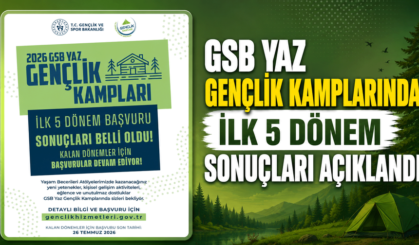 GSB Yaz Gençlik Kamplarında ilk 5 dönem sonuçları açıklandı
