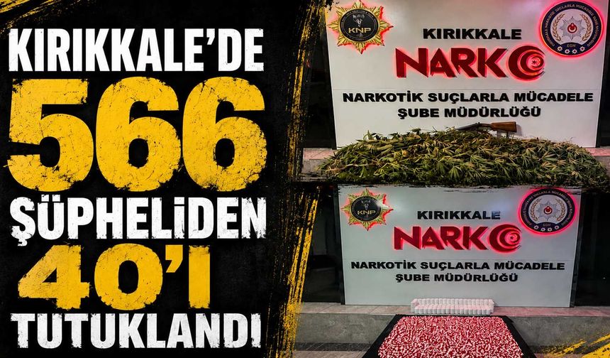 Kırıkkale’de 566 şüpheliden 40’ı tutuklandı