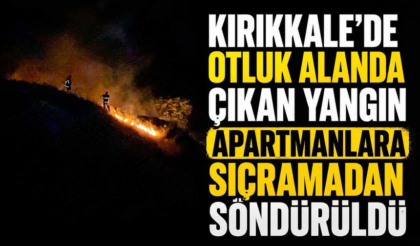 Kırıkkale'de otluk alanda çıkan yangın apartmanlara sıçramadan söndürüldü