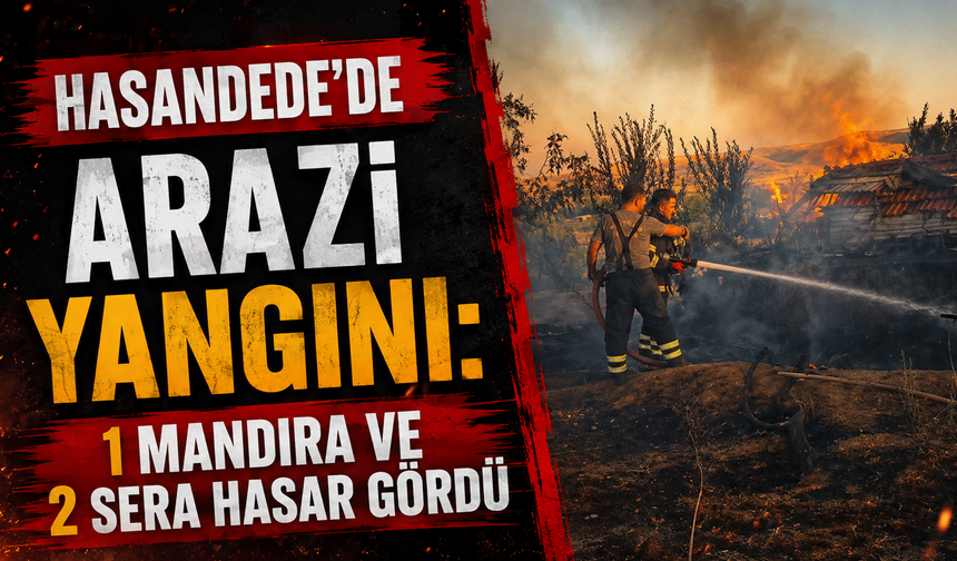 Hasandede’de arazi yangını: 1 mandıra ve 2 sera hasar gördü