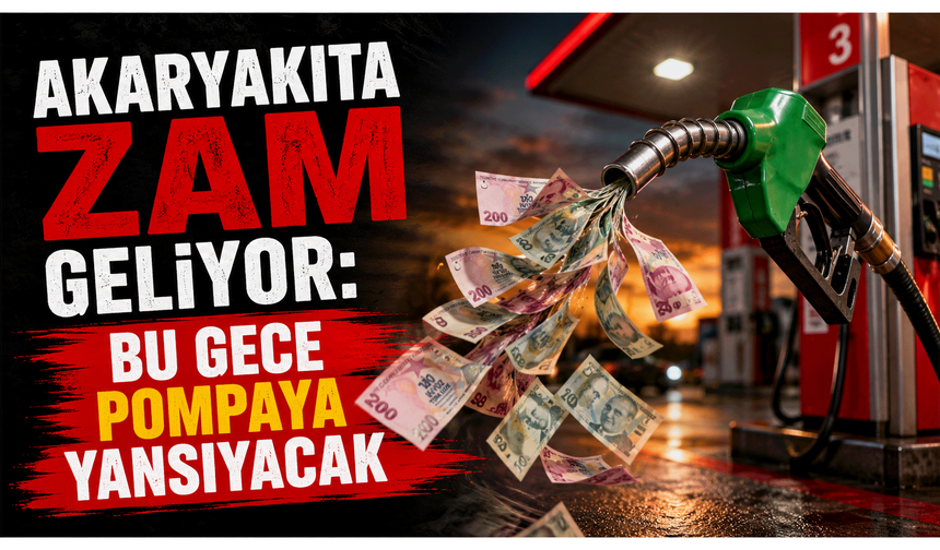 Akaryakıta zam geliyor: Bu gece pompaya yansıyacak