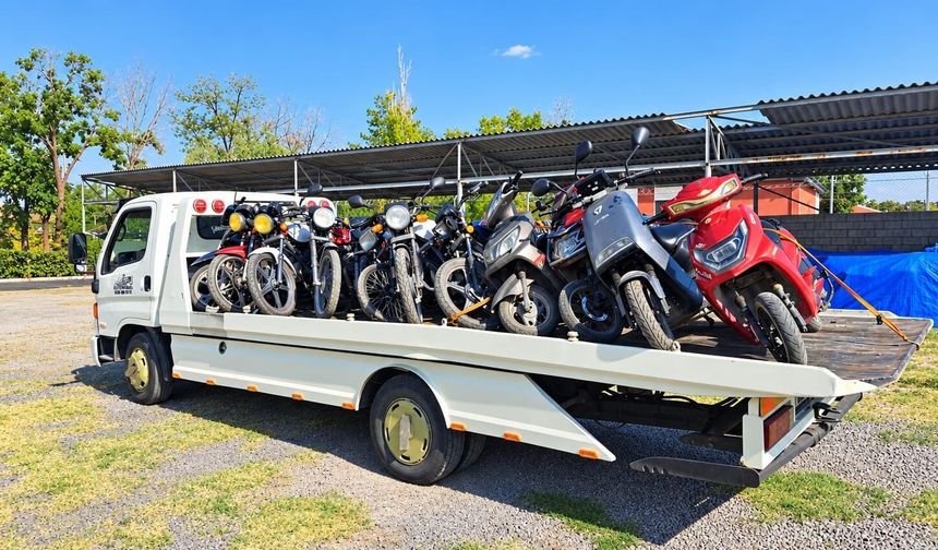 16 motosiklet trafikten men edildi