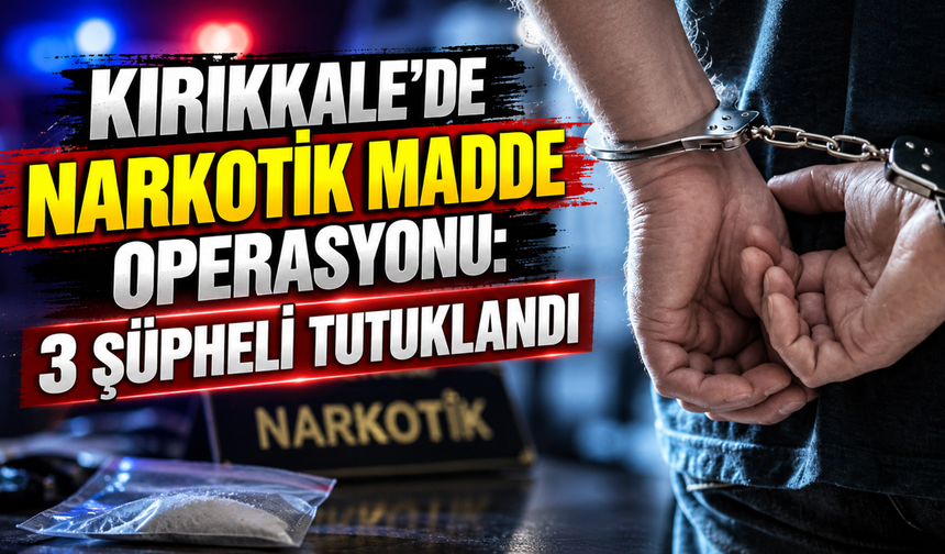 Kırıkkale’de narkotik madde operasyonu: 3 şüpheli tutuklandı
