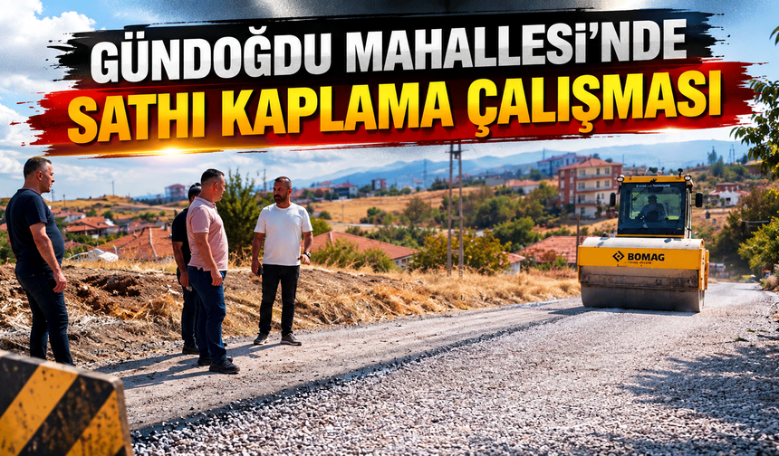 Gündoğdu Mahallesi’nde sathi kaplama çalışması