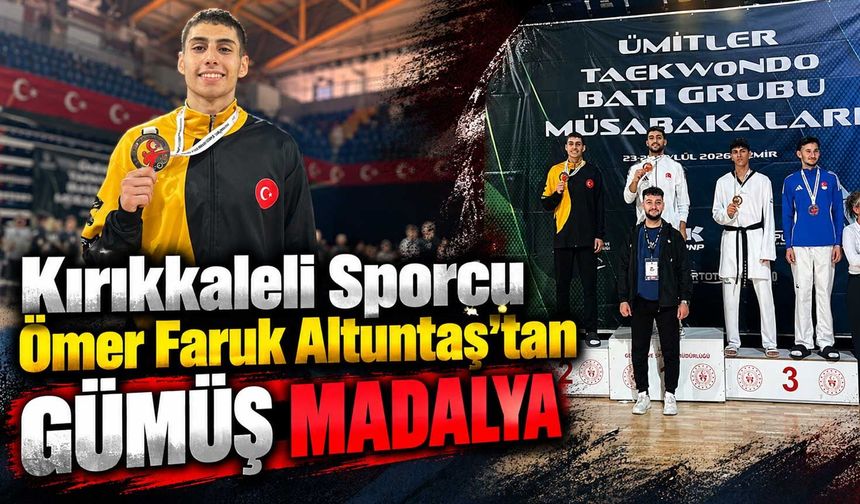 Kırıkkaleli sporcu Ömer Faruk Altuntaş’tan gümüş madalya