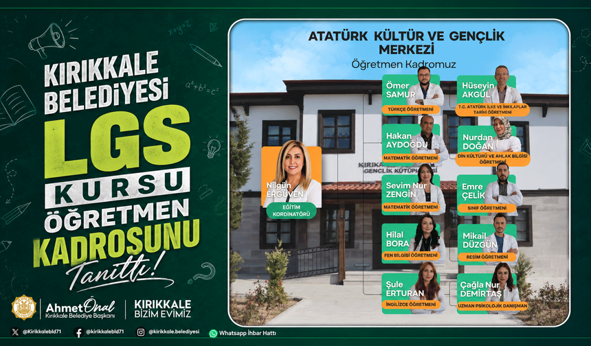 Kırıkkale Belediyesi, LGS Kursu Öğretmen Kadrosunu Tanıttı