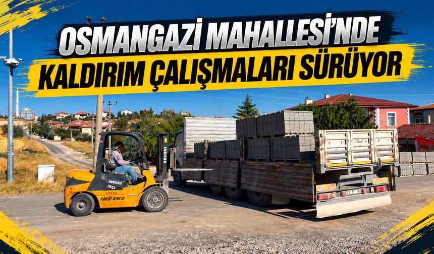 Osmangazi Mahallesi’nde kaldırım çalışmaları sürüyor