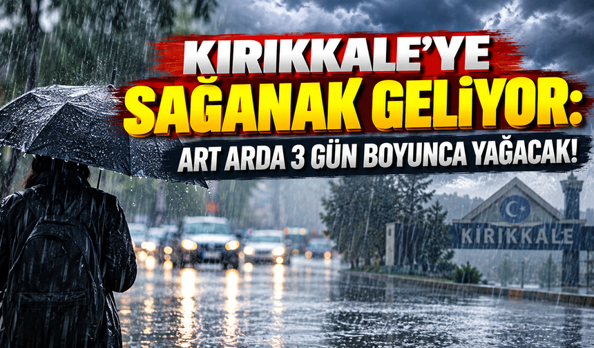Kırıkkale'ye sağanak geliyor: Art arda 3 gün boyunca yağacak!