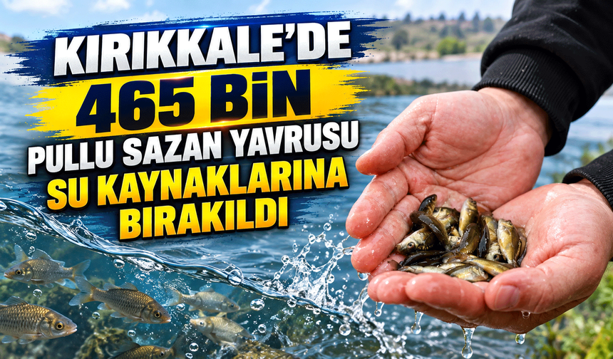 Kırıkkale'de 465 bin pullu sazan yavrusu su kaynaklarına bırakıldı