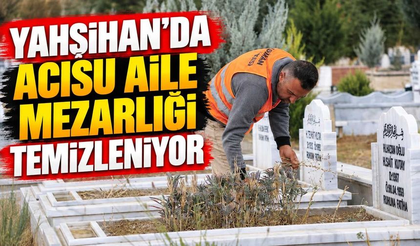 Yahşihan’da Acısu Aile Mezarlığı temizleniyor