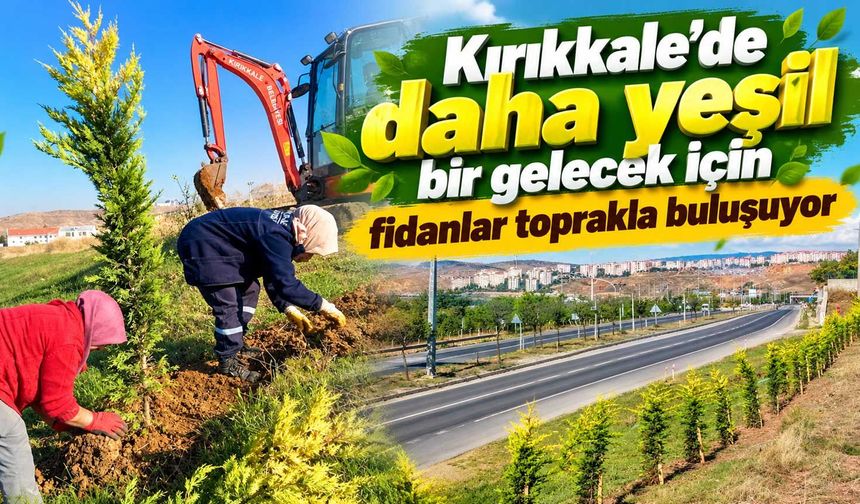 Kırıkkale’de daha yeşil bir gelecek için fidanlar toprakla buluşuyor