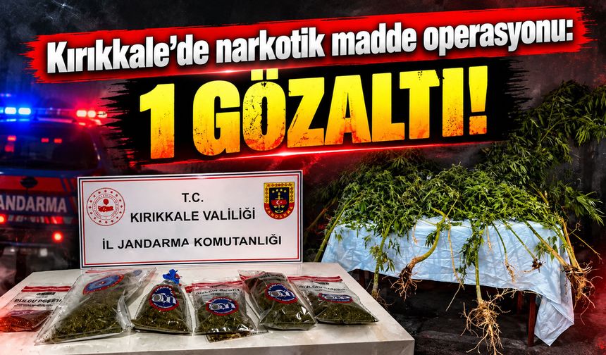 Kırıkkale’de narkotik madde operasyonu: 1 gözaltı!