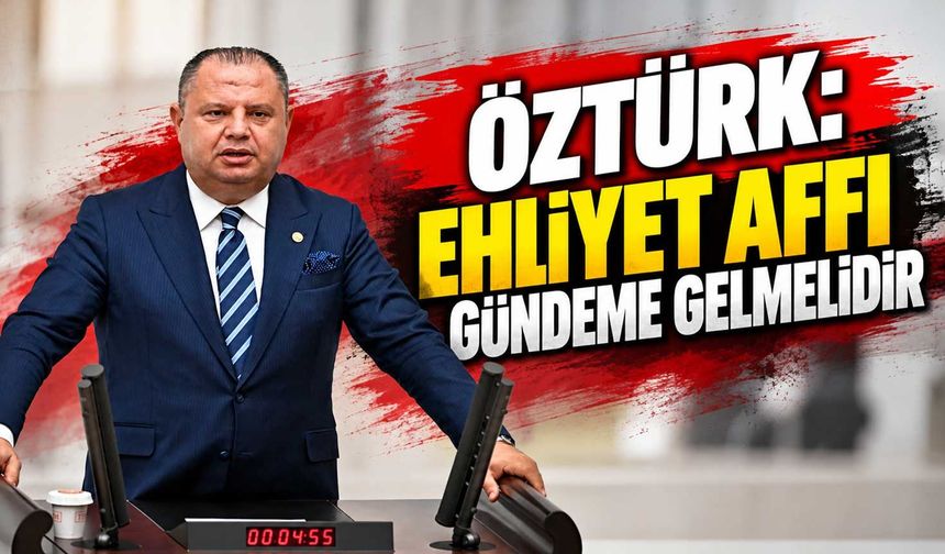 Öztürk: Ehliyet affı gündeme gelmelidir