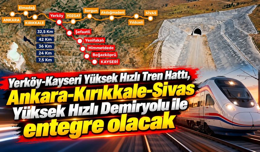 Ankara-Kayseri arası 1 saat 45 dakikaya düşecek