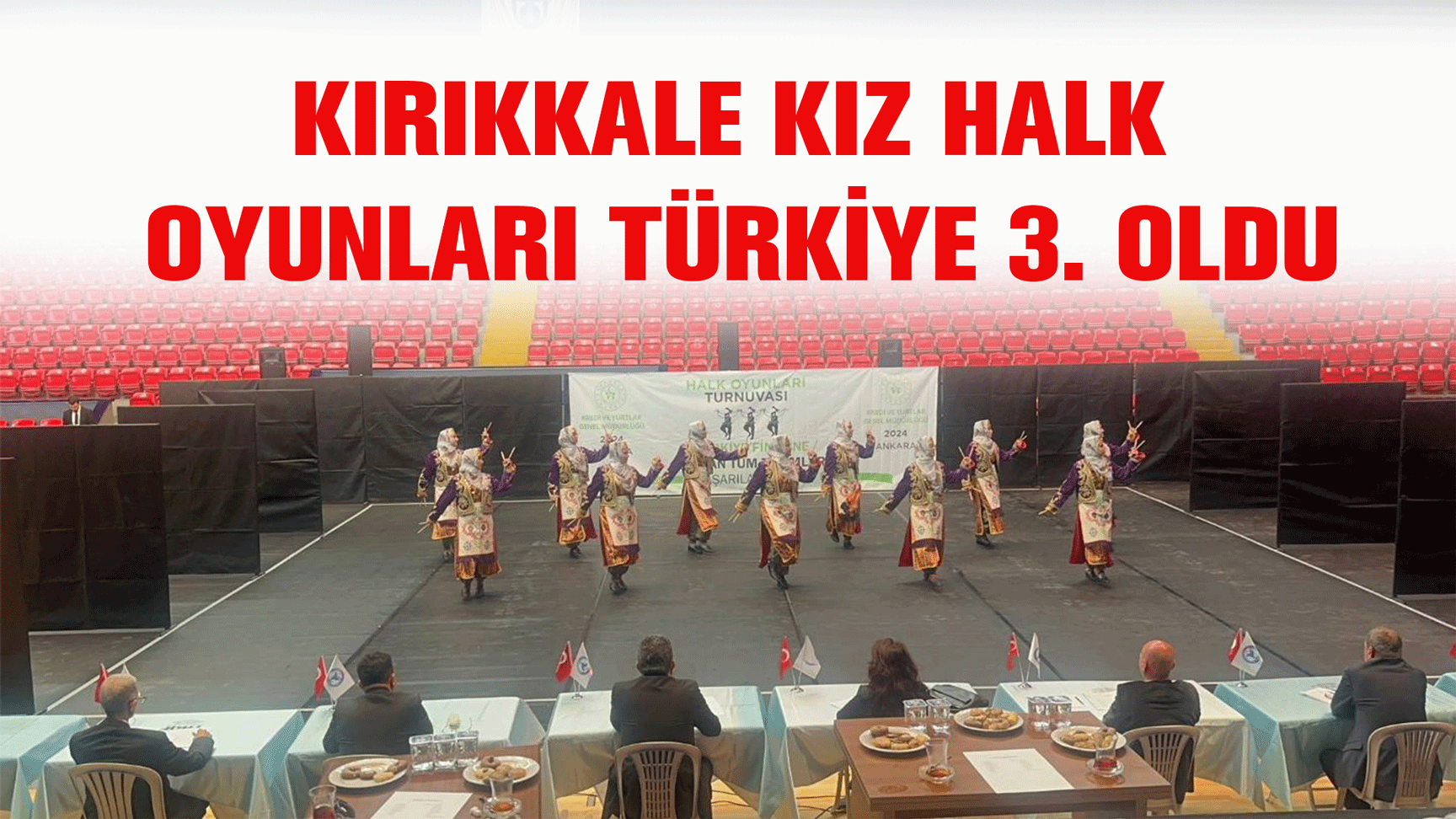 Kırıkkale Kız Halk oyunları Türkiye 3. oldu