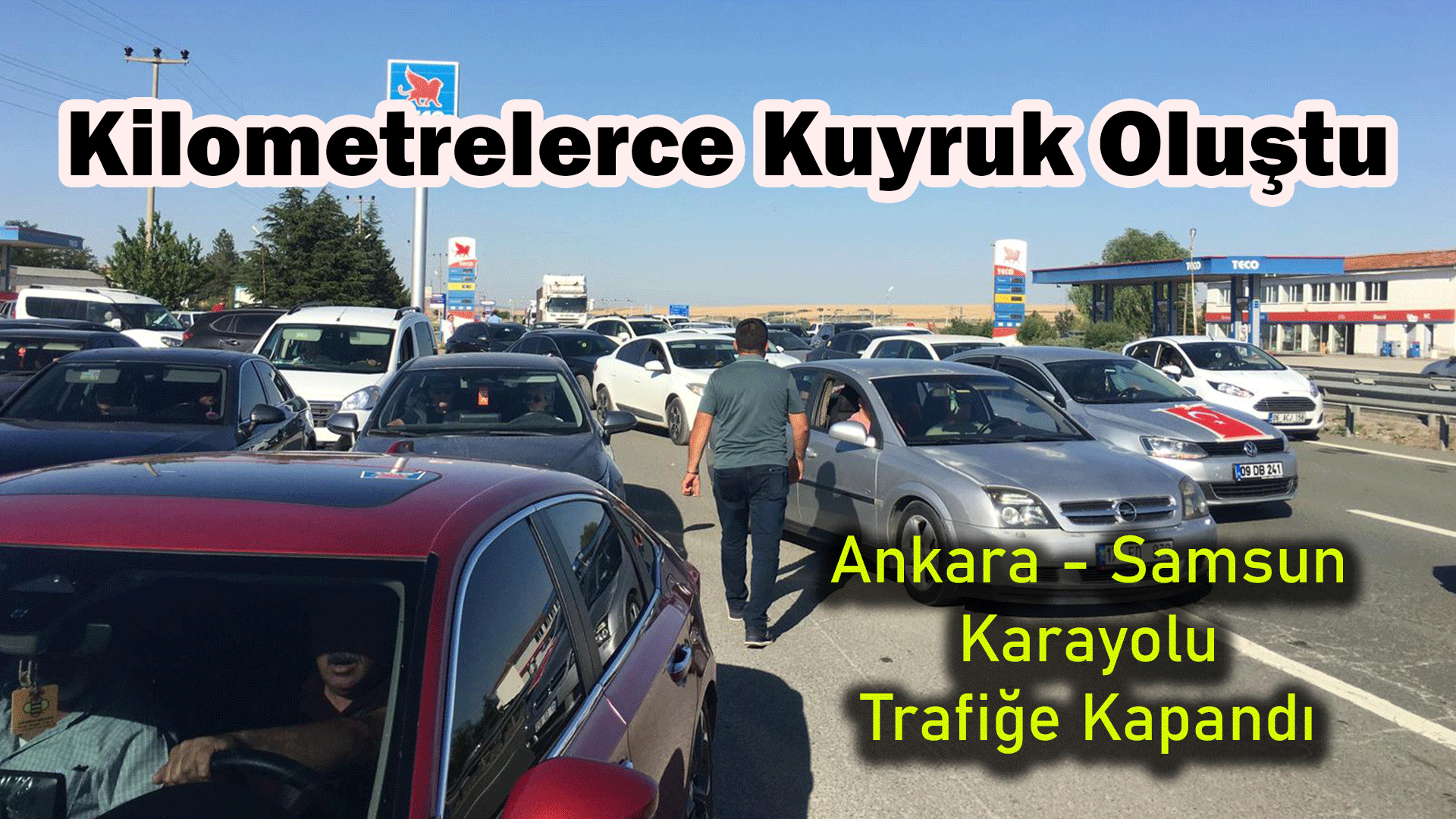 Ankara - Samsun Karayolu Trafiğe Kapandı