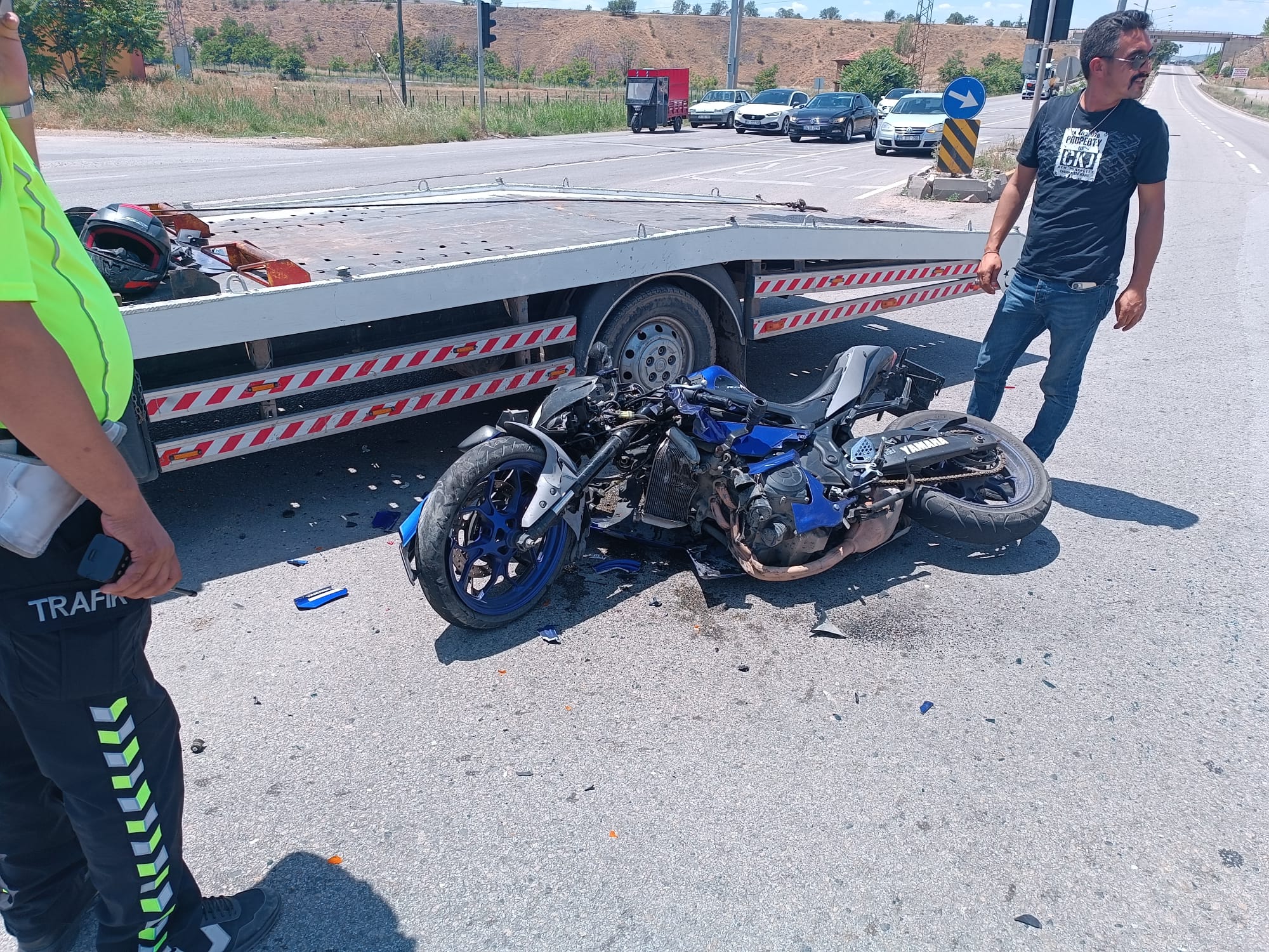 Kırıkkale’de Motosiklet Ile Otomobil Çarpıştı. 3 Yaralı (5)