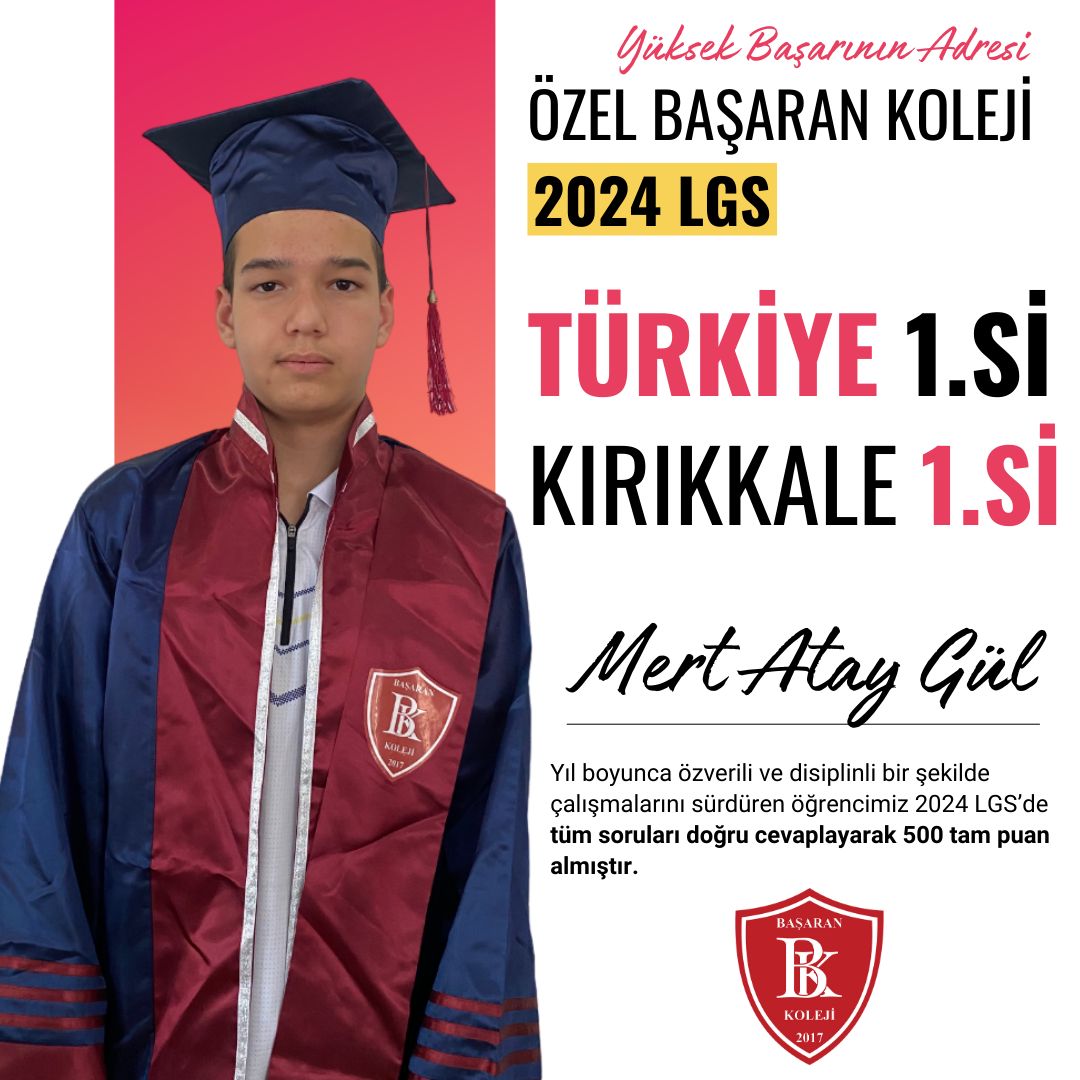 Lgs Birincisi Kırıkkale’den!